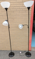 2 Floor Lamps with Reading Lights. 72" Tall. Tested Working