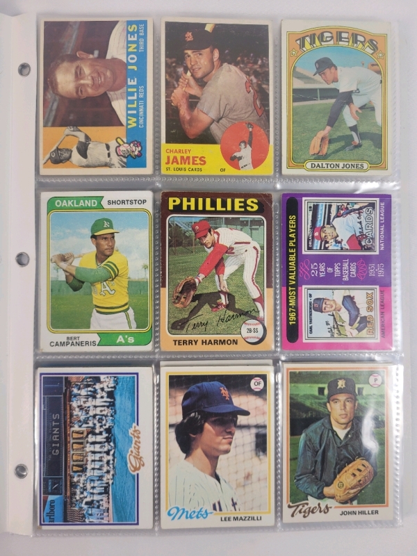 1960, 1963 & 1972 - 1991 Topps MLB Baseball Trading Card Singles . 108 Trading Cards