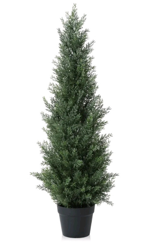 New - Laiwot 3ft. Artificial Cedar Topiary Potted Tree .
