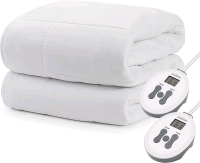 New - Sunbeam KING Heated Mattress Pad w/Dual Controls , White . Measures 80"&times;76"