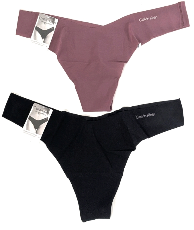 2 New Pairs Size MED Women's CALVIN KLEIN Dipped Thongs
