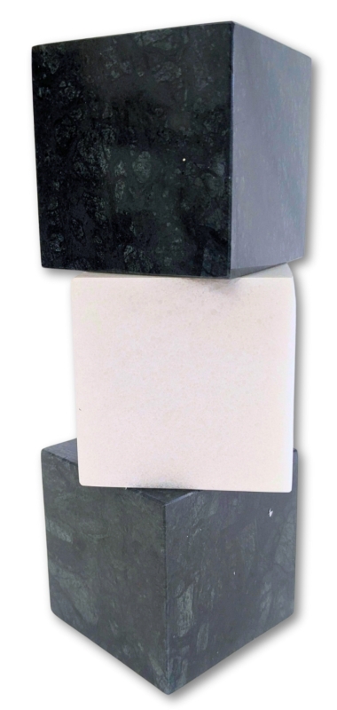 3 New Marble / Man-Made Marble Display Cubes - 3⅛" &times; 3&frac14; &times; 3⅛" Each
