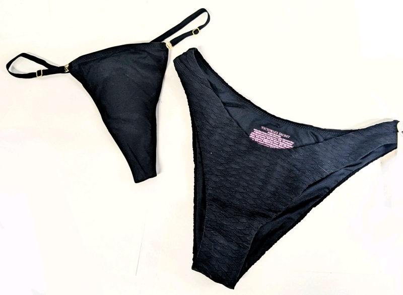 New Size SM Women's VICTORIA'S SECRET Brazilian Bikini Bottoms & Gold Logo Thong Underwear