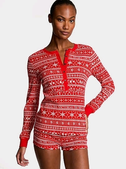 New Size SM Women's VICTORIA'S SECRET Thermal Short Pajama Set | Retails Over $60!
