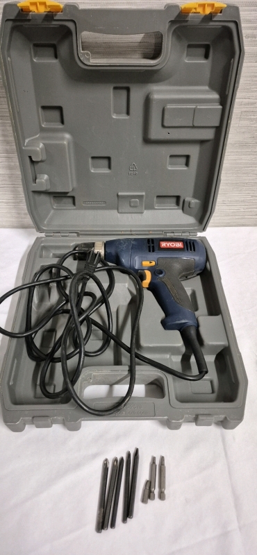 Ryobi Electric Drill with Case and Bits