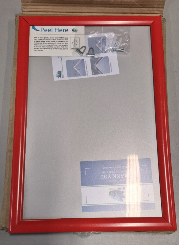 New in Box Red Frame 12.25 by 18.25"