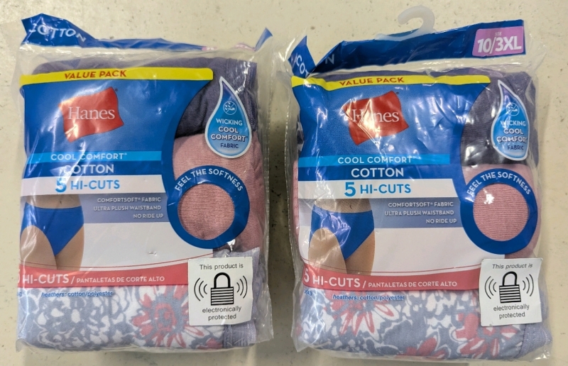 10 New 3XL Pairs of Ladies HI-Cut Cool Comfort Underwear.