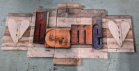AS New 5 Piece Wall Art Canvas Wrapped " Home "