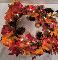 New in Box National Tree Company 20" Wreath with Lights