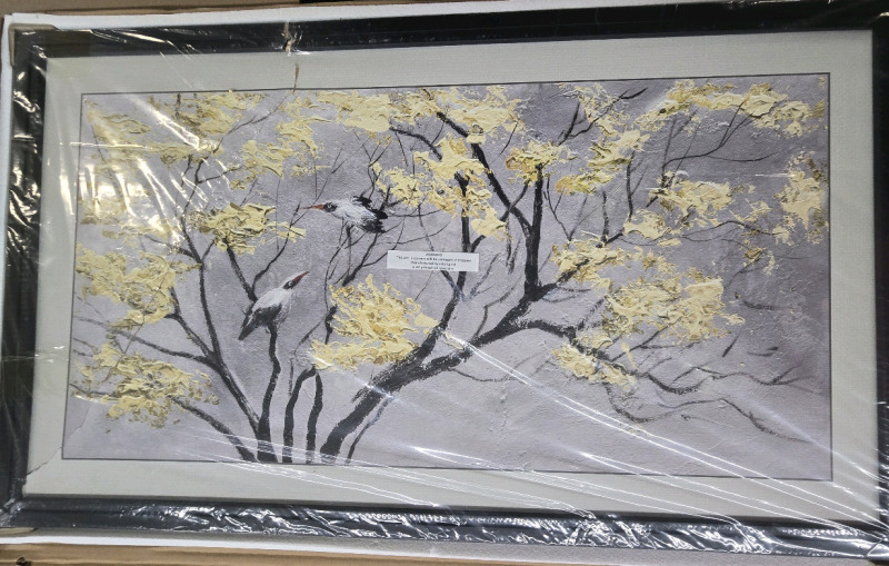 New | Beautiful 38" x 22" Hand Painted Oil Canvas Painting Framed