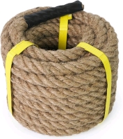 New - Aoneky Twisted Hemp Rope for Crafts, Climbing, Anchor, Hammock, Nautical, Cat Scratching Post, Tug of War, Decorate . Measures 1 1/5"&times;96 Feet