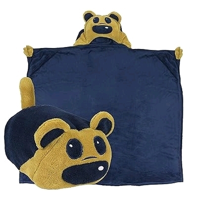 New Comfy Critters Nittany Lion hooded blanket