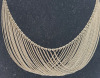 Sterling Silver Cascading Multi-Strand Chain Necklace . 925 Silver Mark on Clasp . Measures 18" long - 2