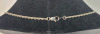 Sterling Silver Cascading Multi-Strand Chain Necklace . 925 Silver Mark on Clasp . Measures 18" long - 4