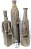 3 Huge Lightweight Rustic Decorative Floor Vases : 25.75", 27" & 32" Tall - 2