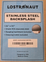 New In Box | Lostronaut Stainless Steel Backsplash 24" x 30" Grade 304 SS