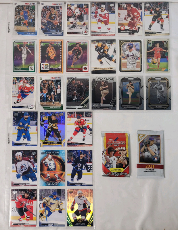 27 Multi-Sport Trading Card Singles & 2023 Bowman Baseball and 2022 Topps Baseball Sealed Wax Packs