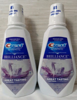 2 New - Crest 3D White Clean Mint , Peroxide Free , 2L ttl