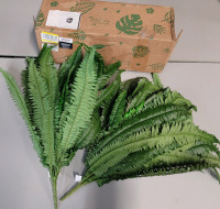 2 New - Nearly Natural Artificial Palm Fern Branches . Measures 32" Long