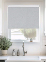 New | ChrisDowa 100% BlackOut Roller Blind: Light Grey | Measures 35" x 72"
