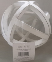 New | 8" Decorative White Open Weave Orb