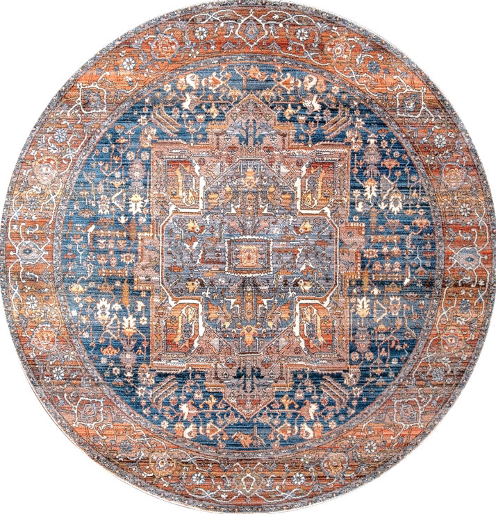 New | 3' x 5' Oval Nuloom Harriet Vintage Medallion Fringe Area Rug