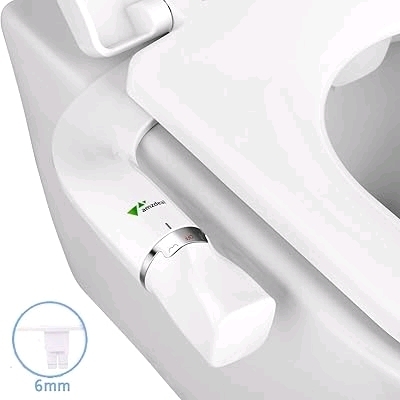 New AMZDEAL Bidet Attachment Non Electric Dual Nozzle Bidet for Toilet Seat Fresh Water Spray Cold Water Only, BC-05