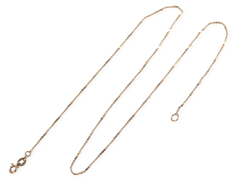 10K Gold Chain Stamped GCC - 16.5" Long