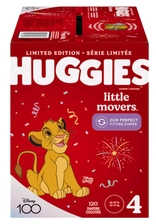 New | 120ct Size 4 Limited Edition Disney 100th Anniversary Huggies Little Movers | *Retails Over $50*