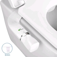 New AMZDEAL Bidet Attachment Non Electric Dual Nozzle Bidet for Toilet Seat Fresh Water Spray Cold Water Only, BC-05