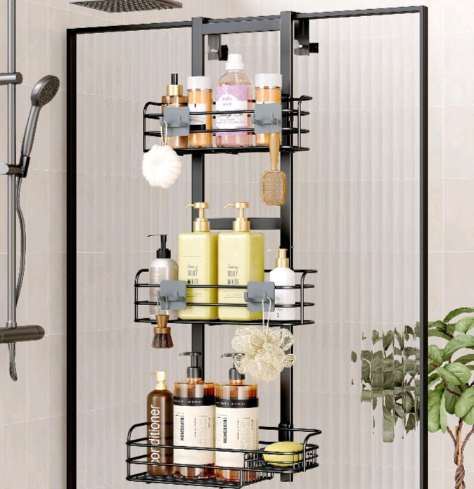 New in Box | Niefiti 3 Teir Hanging Bathroom Storage: Black | *Retails Over $50*