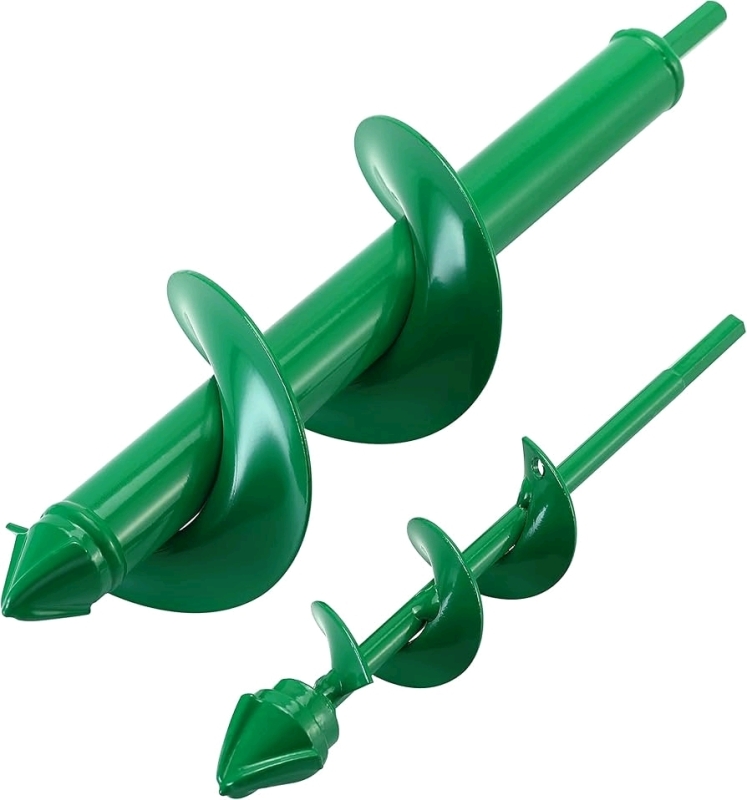 New in Box VUDECO 2-Piece Auger Spiral Drill Bits for Planting 11.8" &times; 3.15" / 8.7" &times; 1.57" | Retails Over $50!
