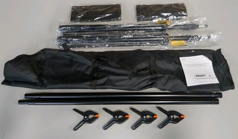 As New Emart 10ft Adjustable Photo/Video Background/Backdrop Stand With Carrying Bag