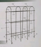 New In Box Metal Cucumber Trellis 71 Inches Tall