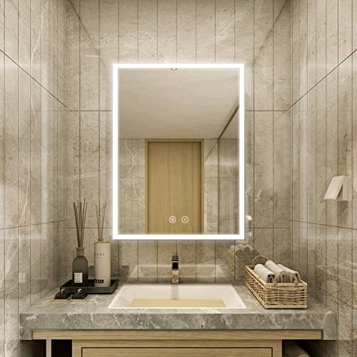 New In Box Newcoco 24&times;32 Inch Ultra White LED Bathroom Mirror High Lumen, Anti Fog