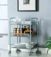 New in Box | 16" x 11" HOMFA 3-Tier Mes Wire Basket Shelving Trolley