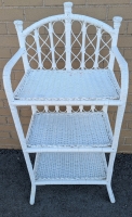 Wicker 3 Their Shelf. 39.5" Tall, 18" Wide, 12" Deep.