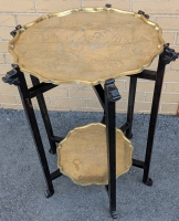 Chinese style Folding Table with 2 Trays. 21" Wide.