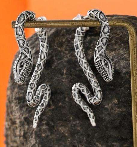 Creative Python Drop Earrings Two Piece 1.75 Approximate Pierced