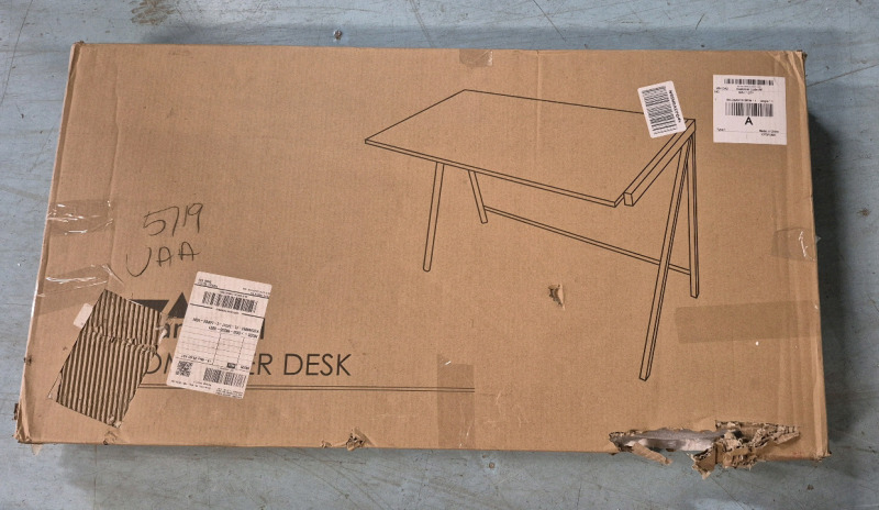New Amzdeal Computer Desk Wooden Style Top with Metal Legs Model LL-XDNZ 38 by 20"