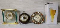 Working Clocks & Barometer, with Beer Glass Bundle