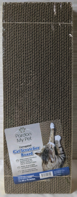 3 New Pardon My Pet Corrugated Cat Scratcher Board with Cat Nip 7.5x20 inches.