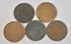 1882 - 1935 Canadian Large & Small One Cent Pennies . Large : 1882 , 1916 , 1918 , 1919 , 1920 . Small : 1920 , 1929 , 1932 , 1933 , 1935 . Ten (10) Coins - 2