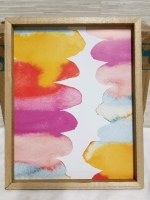6 new matching framed Abstract art pictures 9 1/2" by 12"