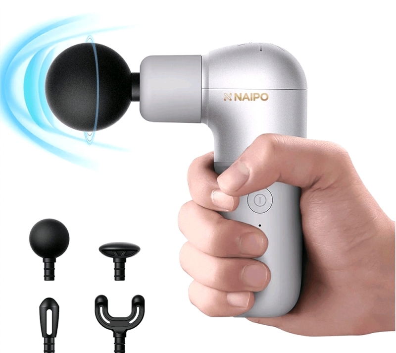 New NAIPO Mini Massage Gun, Percussion Muscle Massage Guns for Athletes Pain Relief -White, Gifts MGPC-002 | Retails Over $100!