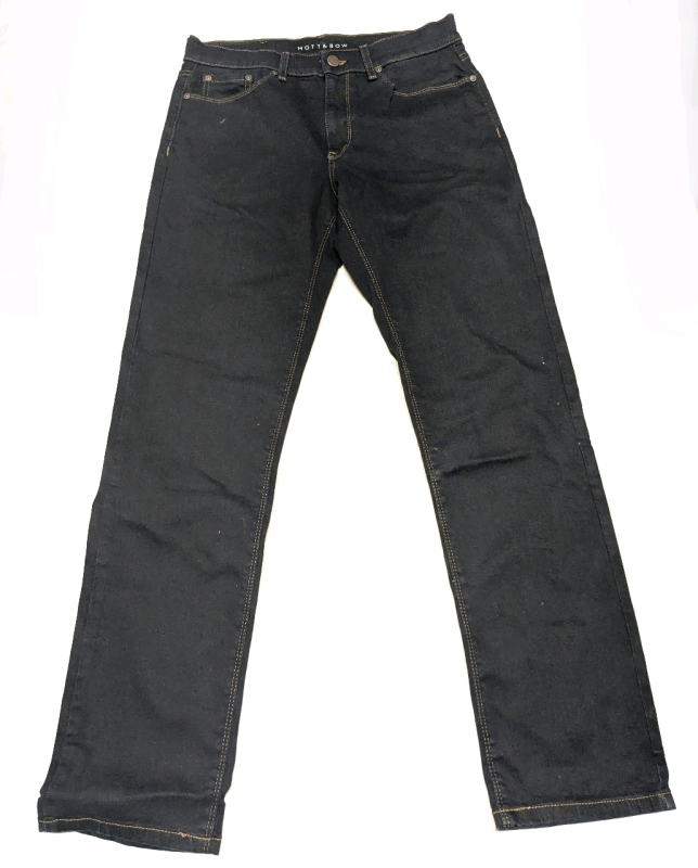 New Size 31/30 Men's MOTT & BOW Slim Fit Dark Blue Wash Jeans - Retails $150+!