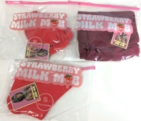3 New Size SM Women's STRAWBERRY MILK MOB : La Vie En Rose Bikini Top & Bottoms + Scarlet Skirt Cover-Up | Over $70 Retail Value!