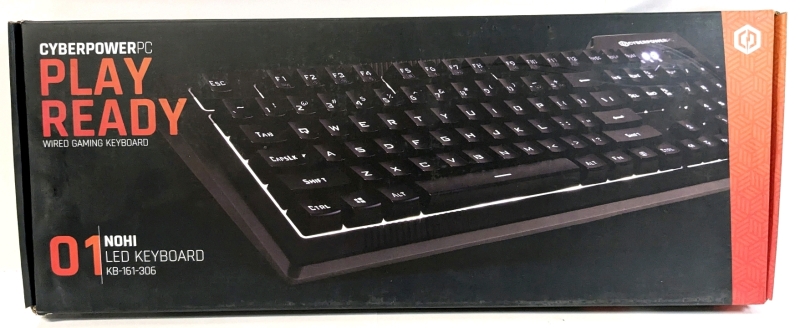 As-New In Box NOHI LED Keyboard Play Ready Cyberpower PC Wired Gaming KB-161-306