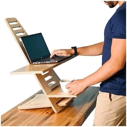 As-New in Box HARMONI Standing Desk Converter - Elevation Stand, Laptop Riser, Adjustable Height - 30" Tall | Retails Over $100!