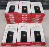 18 Boxes New Invisible Shield Smartphone / Tablet Disinfecting Wipes . 25 Wipes Per Box . Retail $350